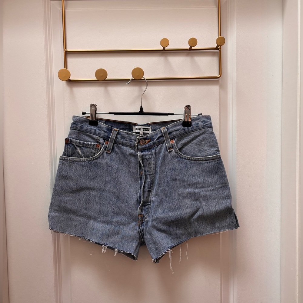Re/Done Levi’s Light Blue Jean Shorts